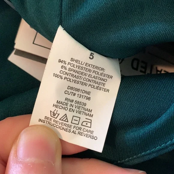 Speechless Macy Emerald Green Silver Cutout Midriff Party Fit Flare Dress Padded - Picture 6 of 7